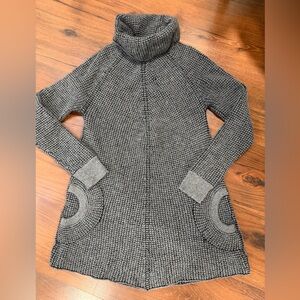 Kokun women's 100% cashmere sweater Dress tunic Gray color Sz Small